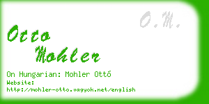 otto mohler business card
